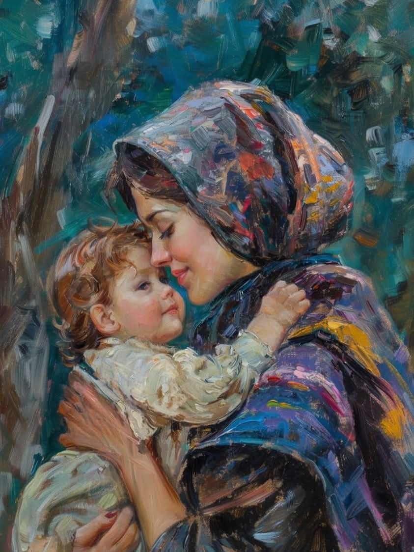 برای بزرگنمایی بیشتر کلیک کنید تابلو فرش دستباف طرح مهر مادری